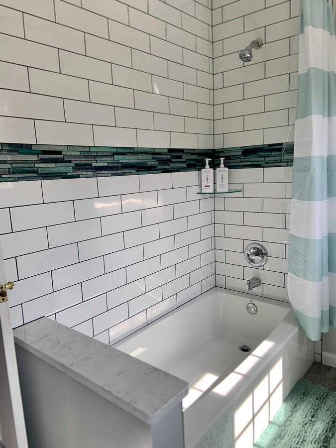 Bathtub and wall tile