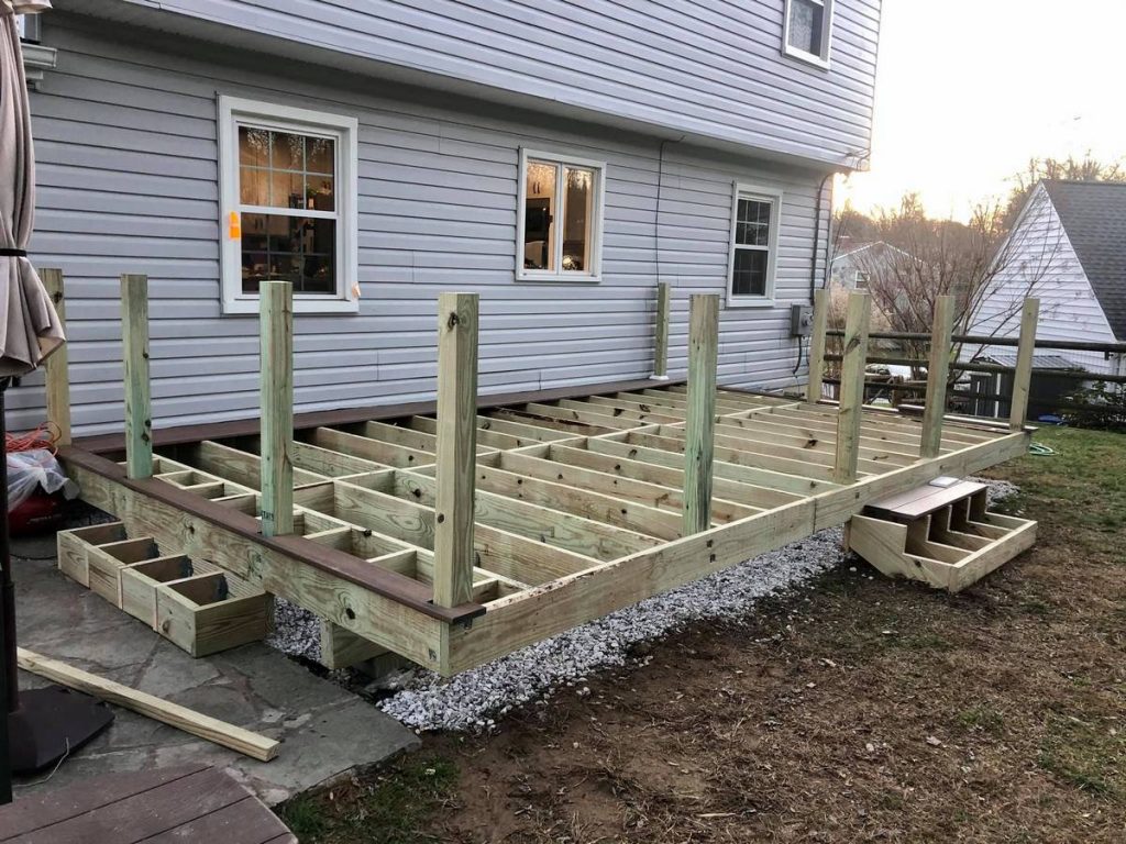 Deck under construction